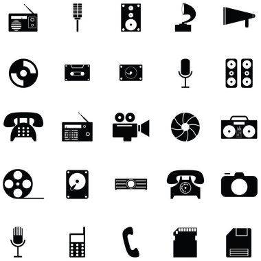 eski teknoloji Icon set