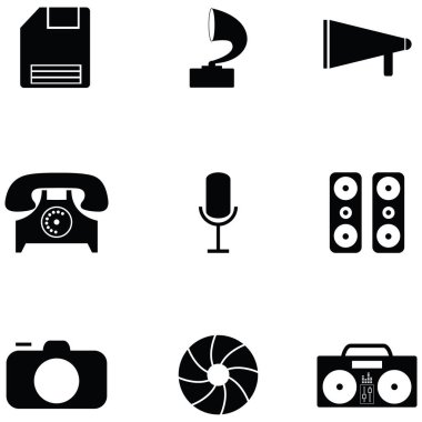 eski teknoloji Icon set