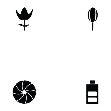 Fotoğrafik ekipman Icon set