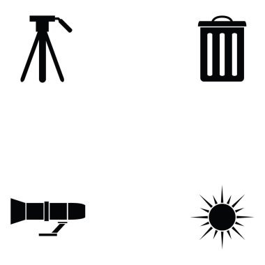 Fotoğrafik ekipman Icon set