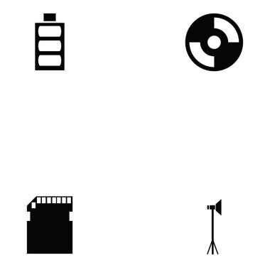 Fotoğrafik ekipman Icon set