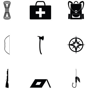 Survival Kit Icon Set