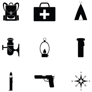Survival Kit Icon Set