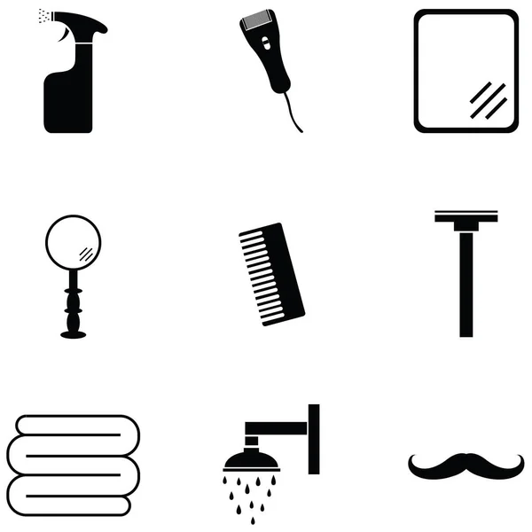 Conjunto de iconos de barbero — Archivo Imágenes Vectoriales
