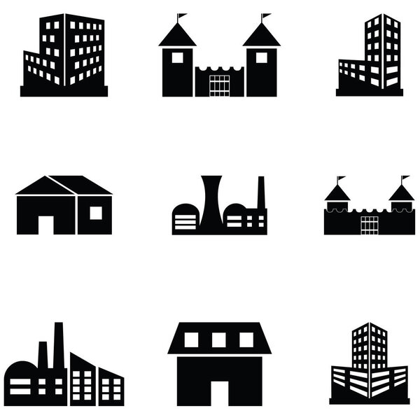 building icon set