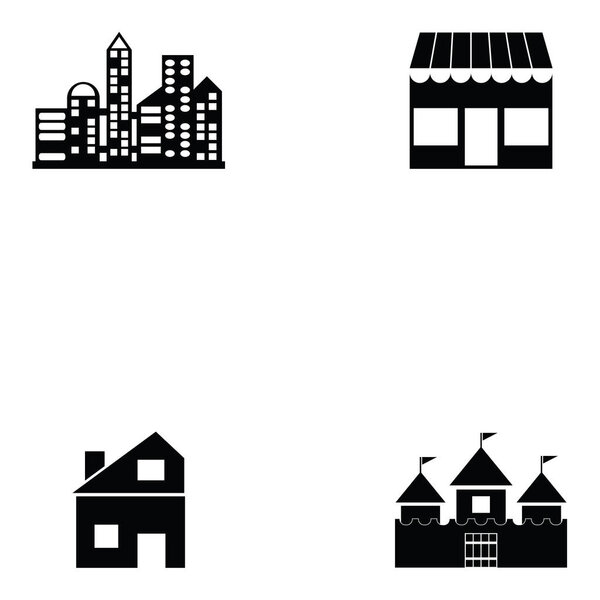 building icon set