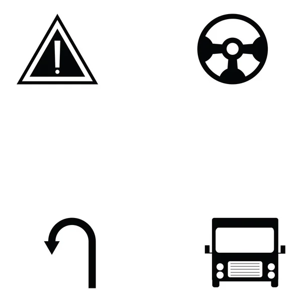 Driving school icon set — Stock Vector