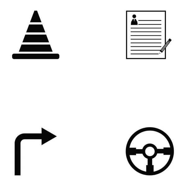 Drijvende school pictogramserie — Stockvector