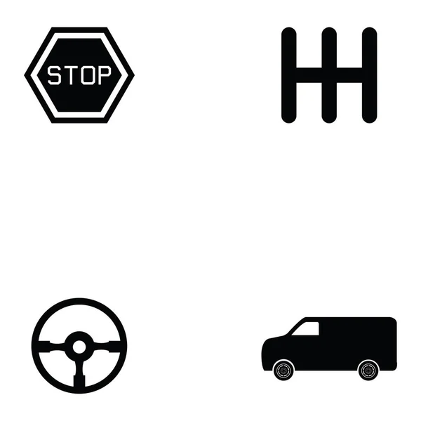 Conjunto de iconos autoescuela — Vector de stock