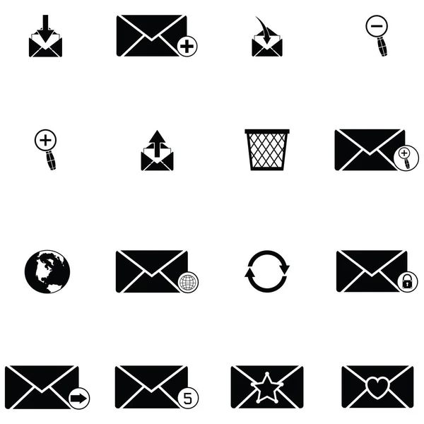 E-mail pictogrammen instellen — Stockvector
