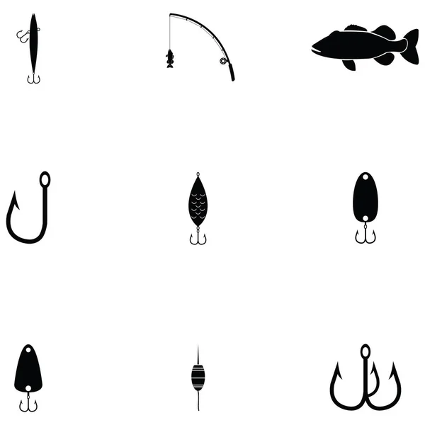 Риболовля набір іконок — стоковий вектор