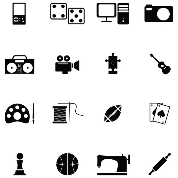 Conjunto de iconos hobby — Vector de stock