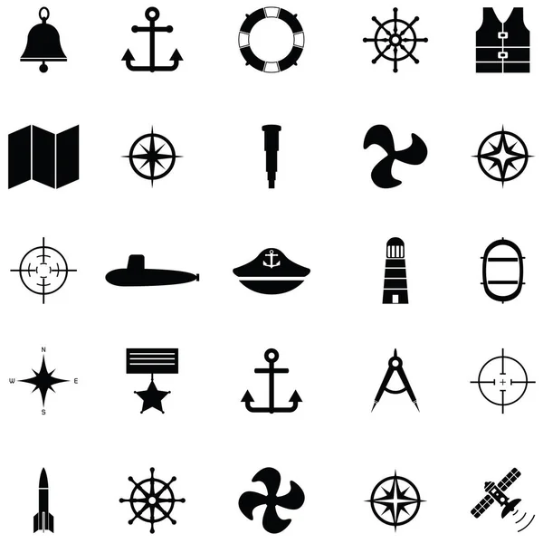 Navy icon set — Stock Vector