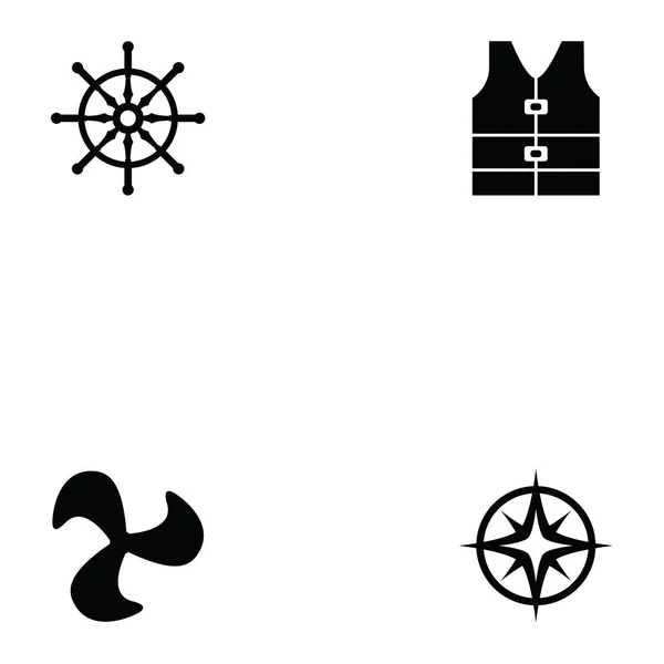 Jeu d'icônes marine — Image vectorielle