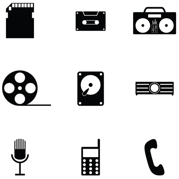 old technology icon set