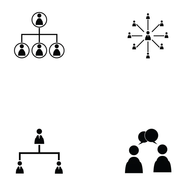 Набор значков сети людей — стоковый вектор