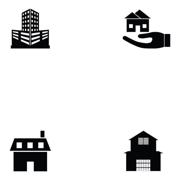 real estate icons set