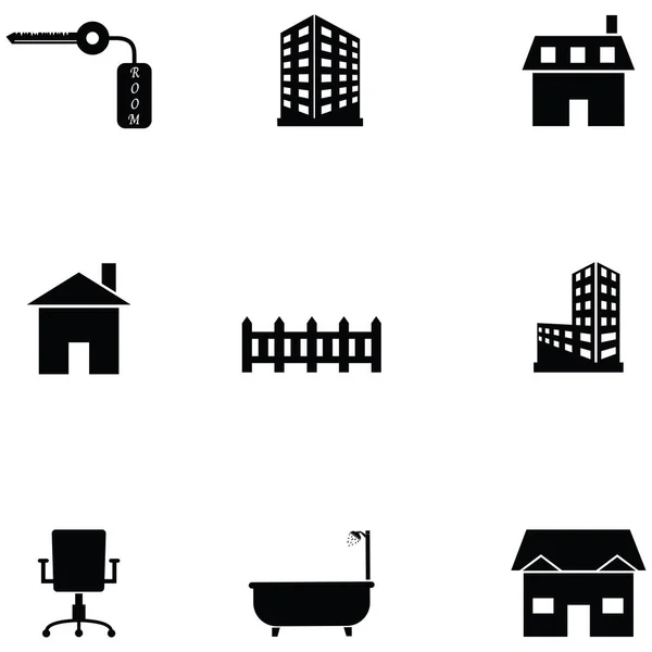 Real estate icons set — Stock Vector