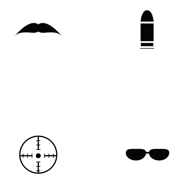 Das Spion-Icon Set — Stockvektor