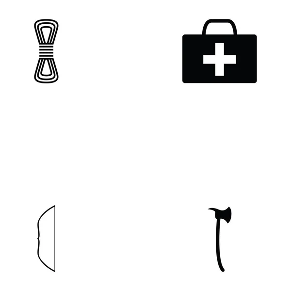 Symbolset für Survival Kit — Stockvektor