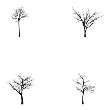 Ağaç siluetleri koleksiyonu