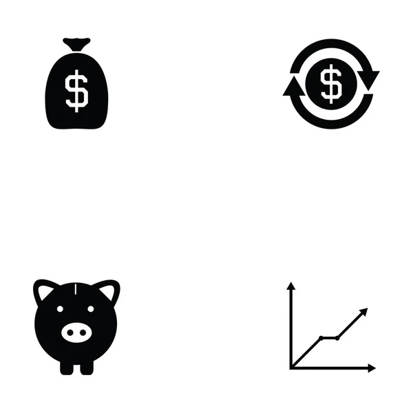 Conjunto de icono de economía — Vector de stock