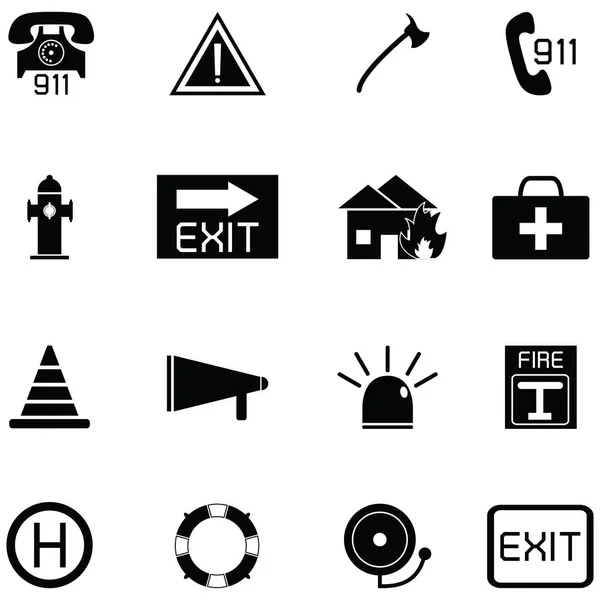 Icono de emergencia conjunto — Vector de stock