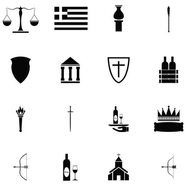 Grécia conjunto de ícones — Vetor de Stock