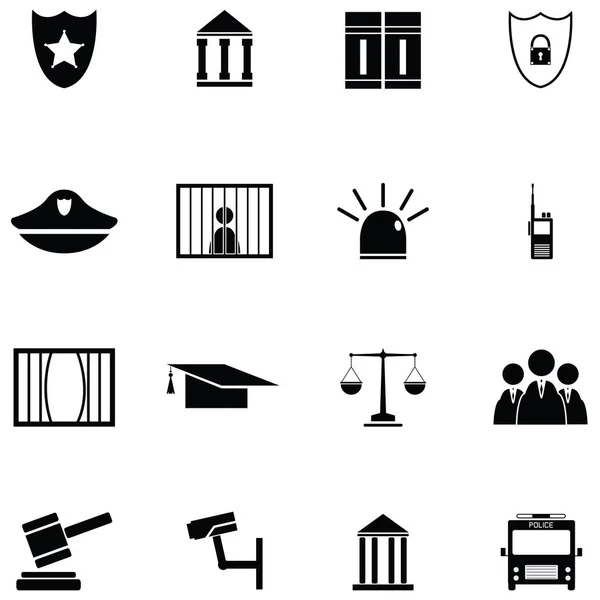 Hukuk Icon set — Stok Vektör