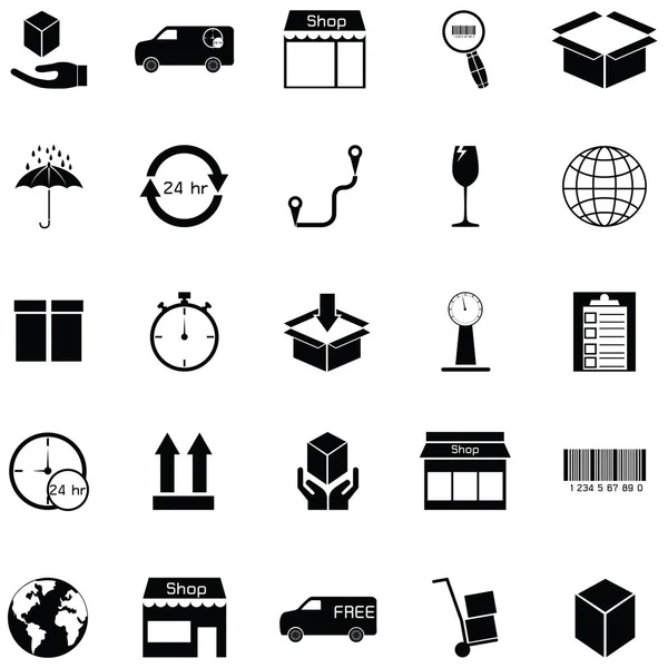 Logitstice zestaw ikon — Wektor stockowy