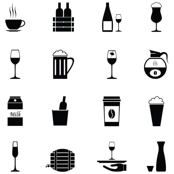 Set de iconos de bebidas — Archivo Imágenes Vectoriales