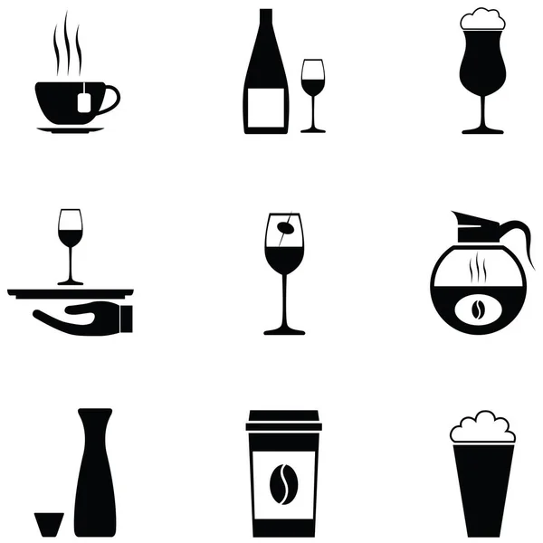 Set de iconos de bebidas — Vector de stock