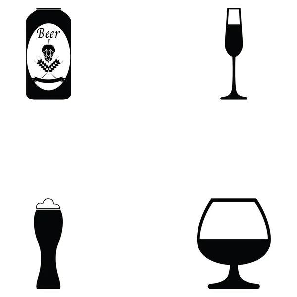 Ensemble d'icône de boisson — Image vectorielle