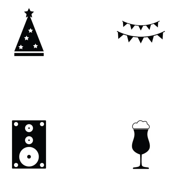 Set de iconos de celebración — Vector de stock
