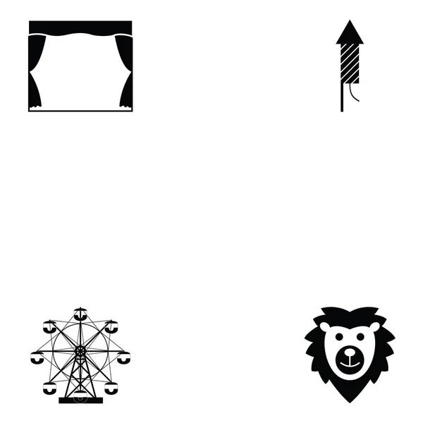 Conjunto de ícones de circo — Vetor de Stock