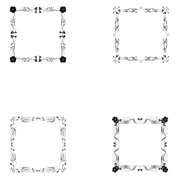 Ensemble de silhouette de cadre — Image vectorielle