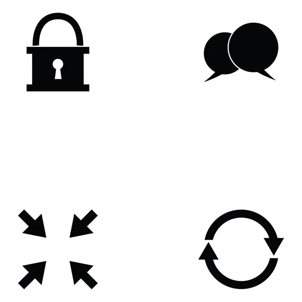 Conjunto de iconos de interfaz — Vector de stock