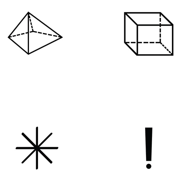 Ensemble d'icônes mathématiques — Image vectorielle