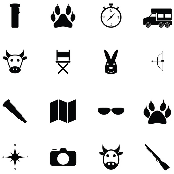 Conjunto de iconos de safari — Vector de stock