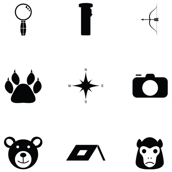 Conjunto de iconos de safari — Vector de stock
