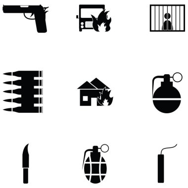 terörizm Icon set