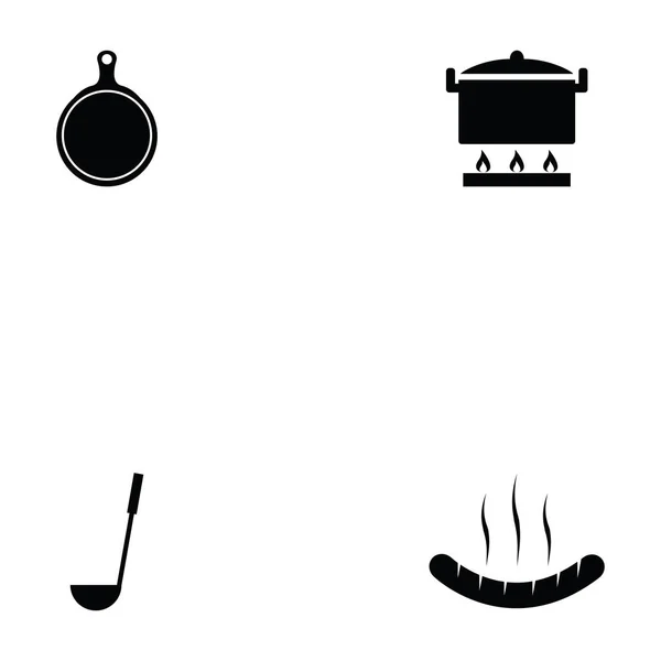 Set de iconos de chef — Archivo Imágenes Vectoriales