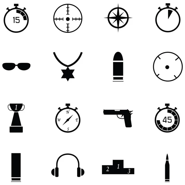Conjunto de iconos de tiro de arcilla — Archivo Imágenes Vectoriales