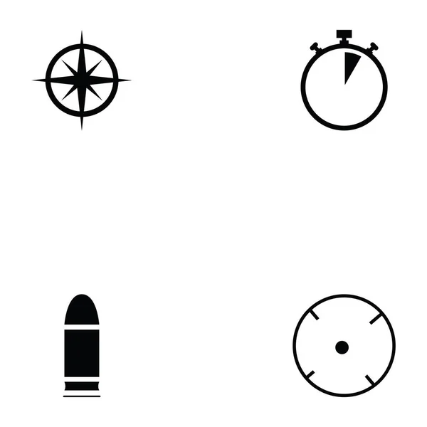 Conjunto de ícone de tiro de argila —  Vetores de Stock