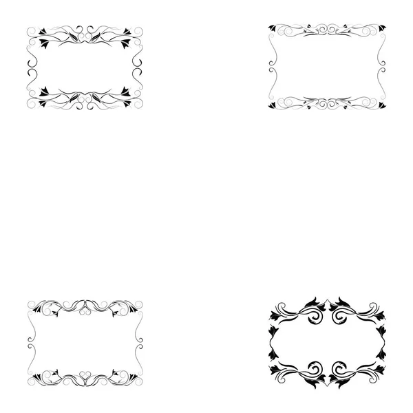 Conjunto de silueta de marco — Archivo Imágenes Vectoriales