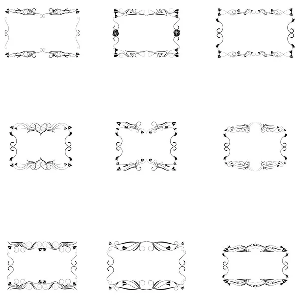 Ensemble de silhouette de cadre — Image vectorielle