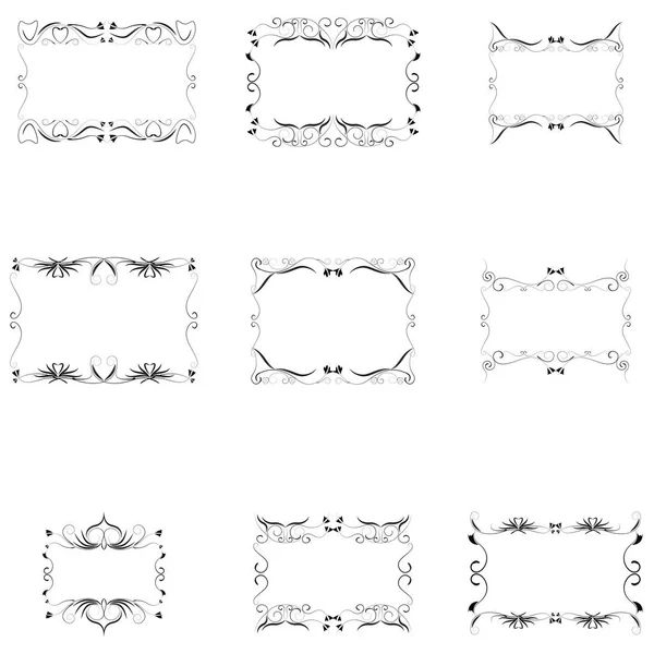 Набір силуетів рамки — стоковий вектор