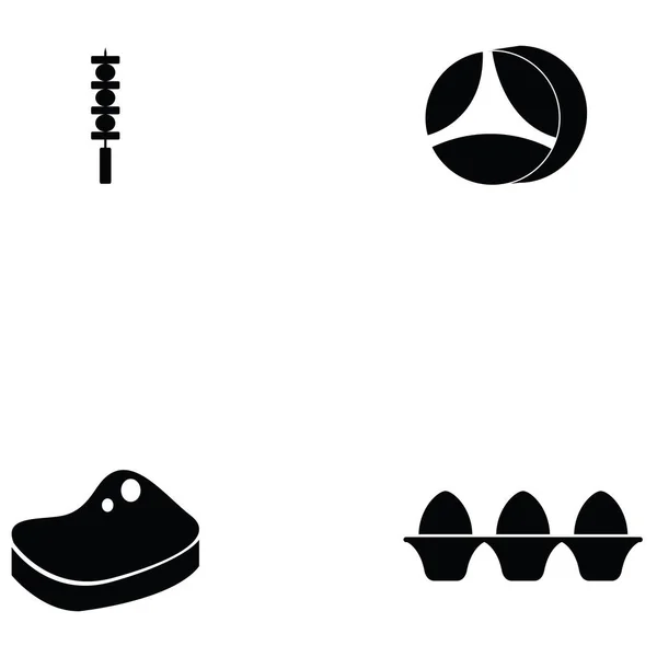 Ensemble d'icônes viande — Image vectorielle