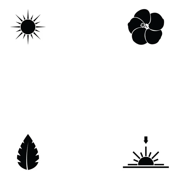Ensemble icône nature — Image vectorielle