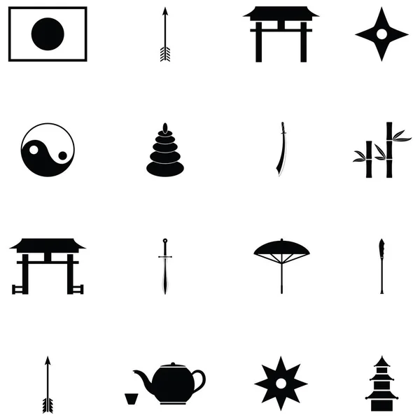 Conjunto de ícones ninja —  Vetores de Stock